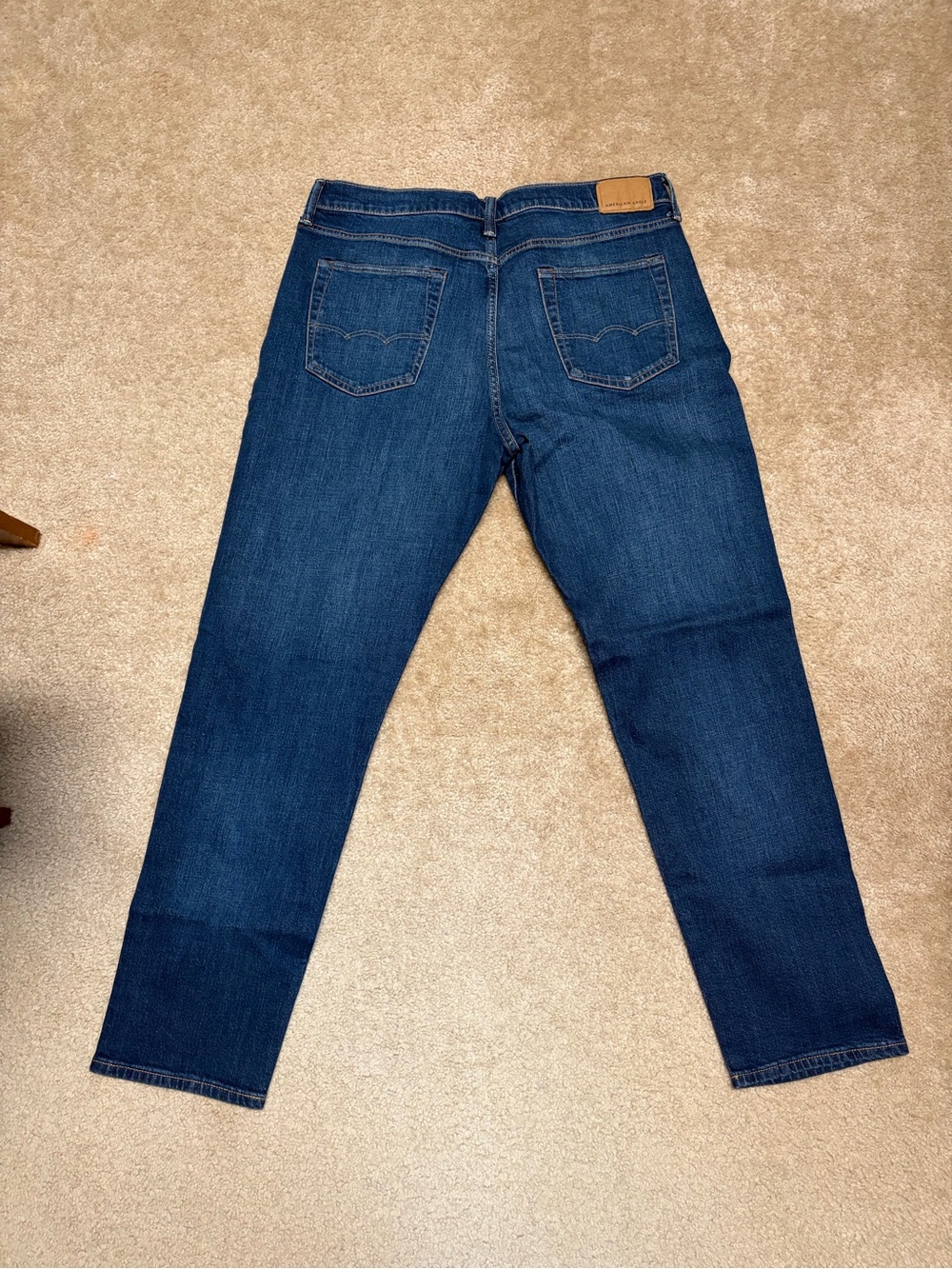 American Eagle Outfitters Men's Straight Jeans in Light and Dark Blue Washes - Picture 11 of 16